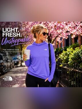 The North Face Women's Lavender Hooded Lightweight Pullover